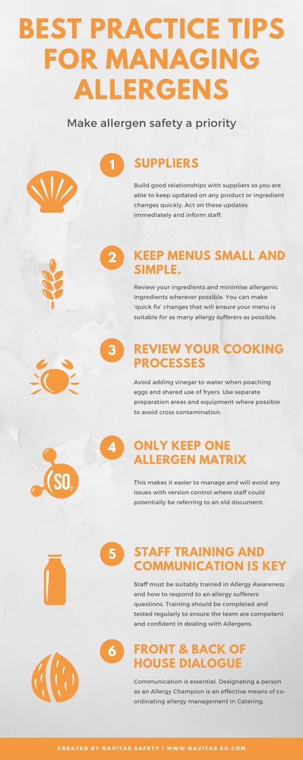 best practice tips for managing allergens