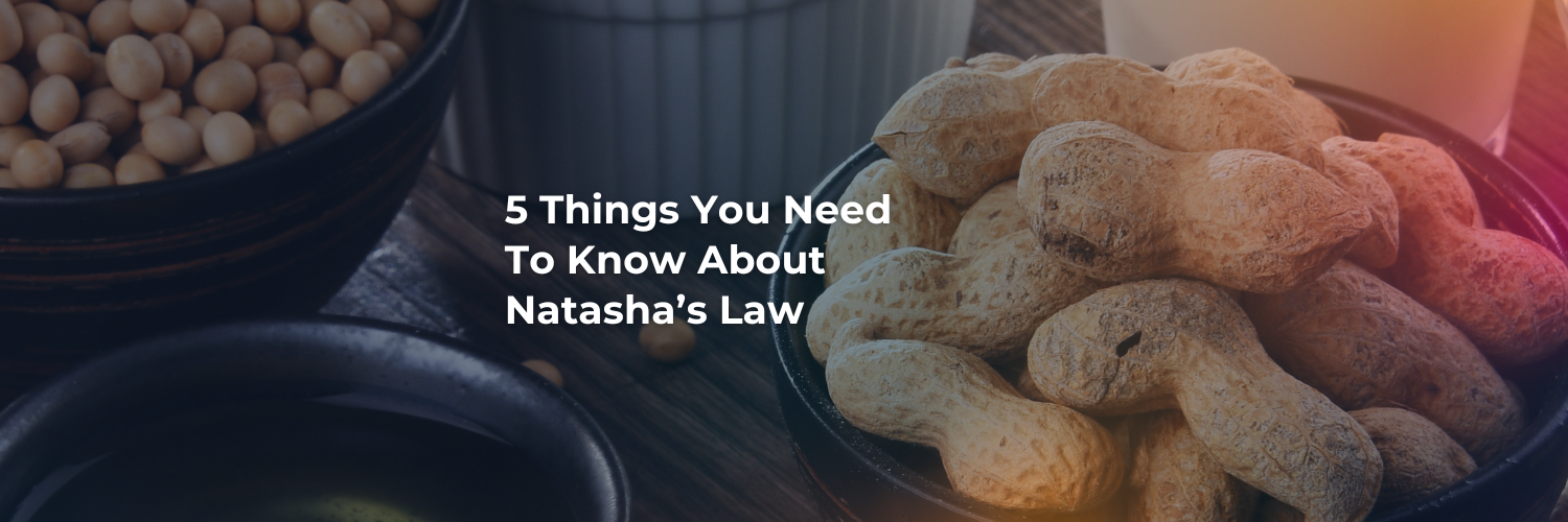 A photo of peanuts and chickpeas with the blog title: 5 Things You Need To Know About Natasha's Law overlaid on top
