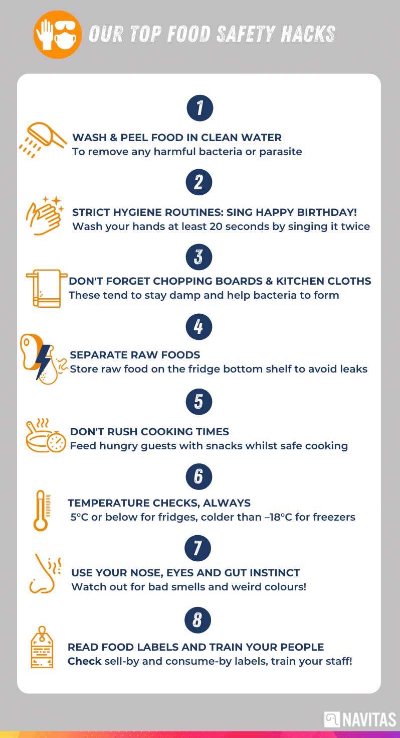 infographic explaining our top 7 tips for food safety