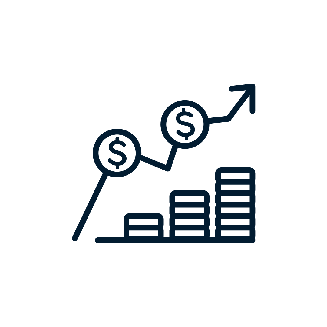 Icon representing how digital food safety can help as a cost effective tool