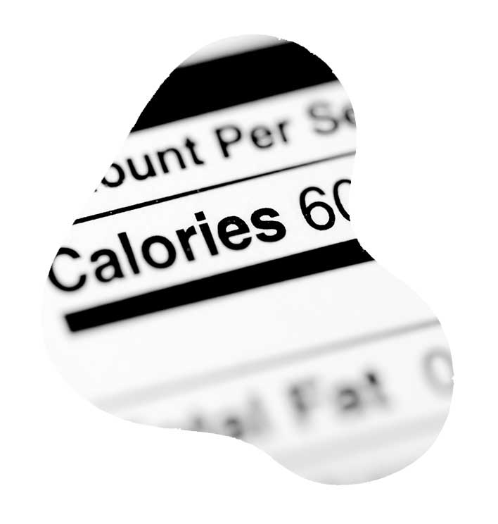 Image showing a calorie label