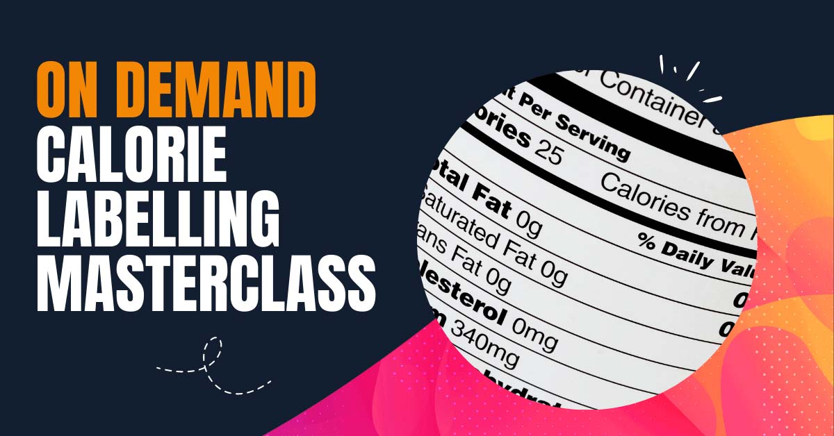 Webinar promo on calorie labelling