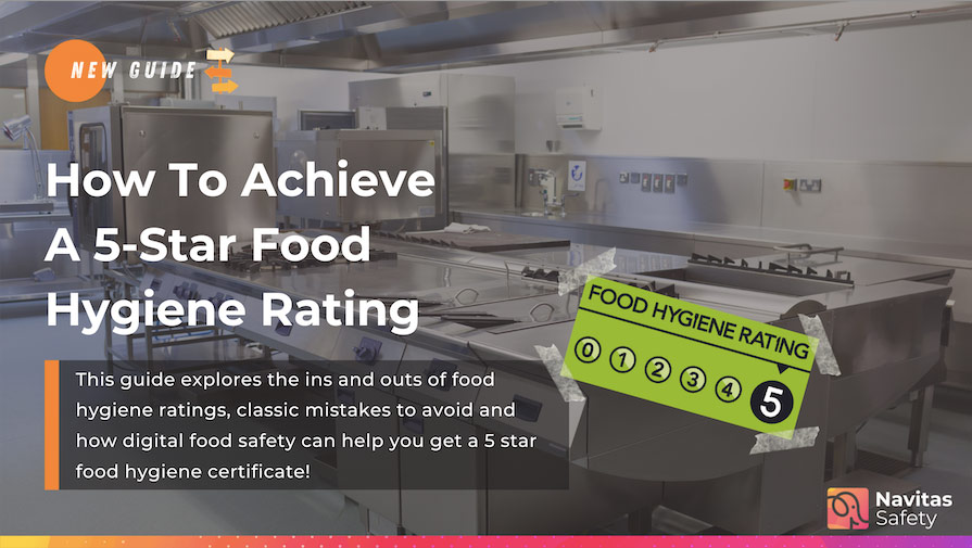 Blog banner with summary of this guide on how to achieve a 5 star food hygiene rating