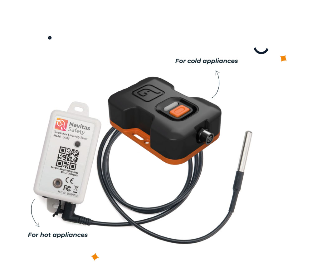 Another image of our fridge temperature monitoring device for hot and cold appliances