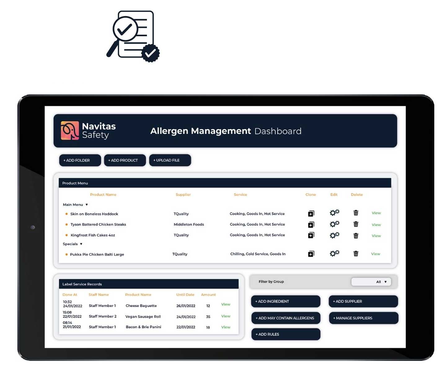 allergen software to be EHO ready 24/7