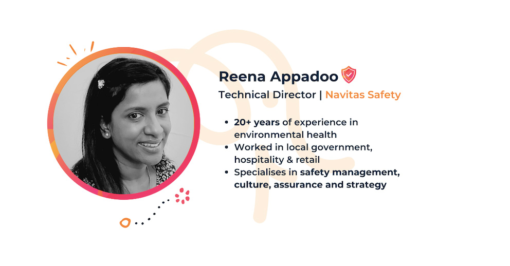 Picture and bio of our health and safety expert Reena
