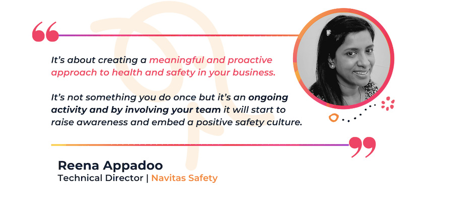 Quote from Reena explaining how often to schedule safety audits