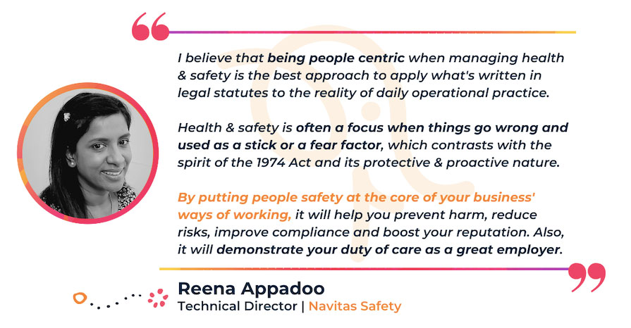 Quote from Reena about people' safety