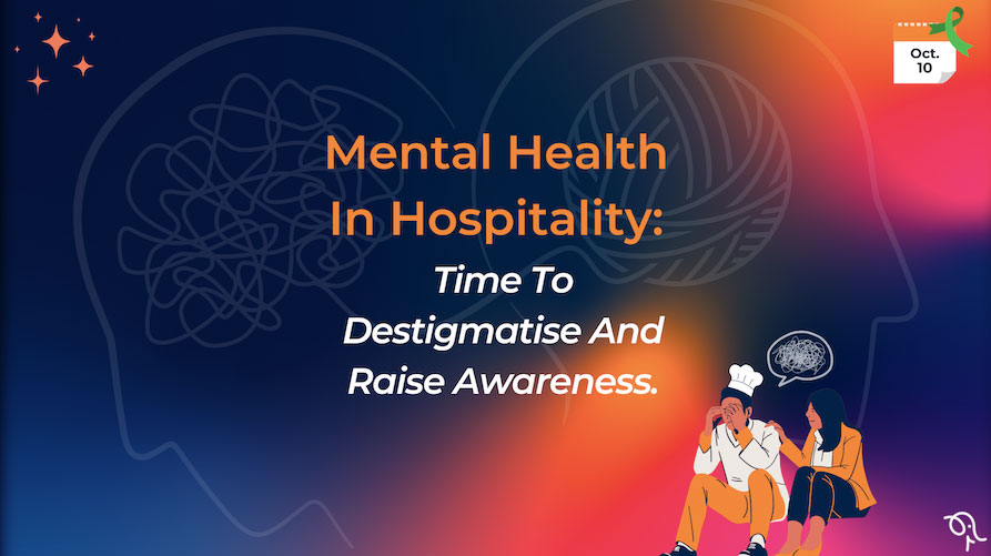 Banner for the blog cover on mental health in hospitality