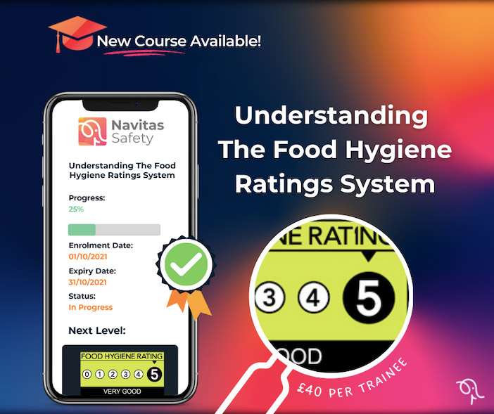 Image promoting our new course on food hygiene ratings