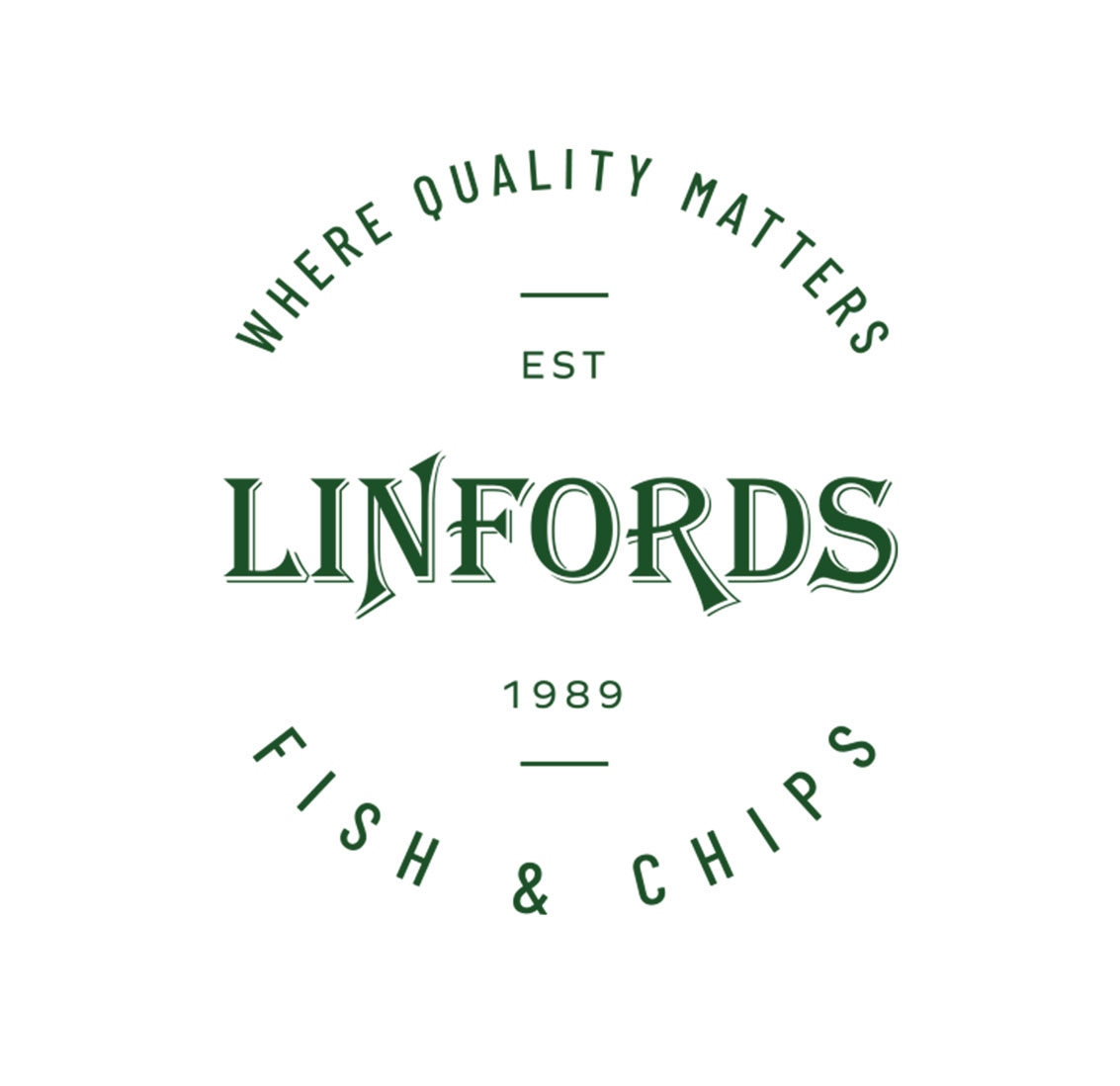 A safety solutions client - Linfords Fish and Chips Logo